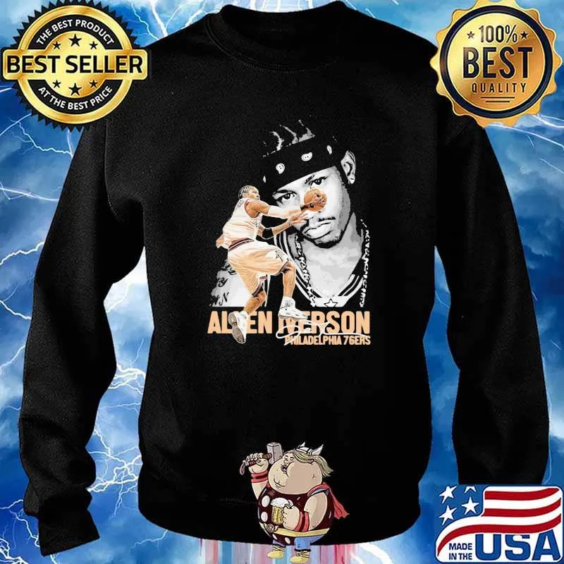 Allen Iverson Philadelphia 76ers Signature Shirt Sweater