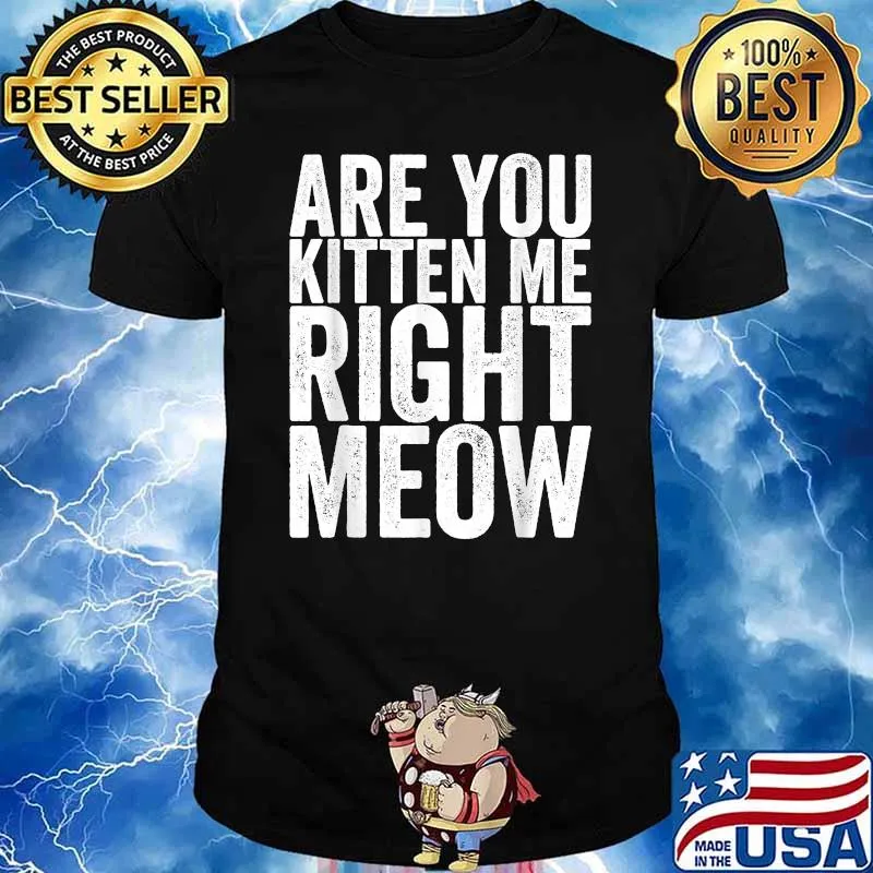 Are You Kitten Me Right Meow Quote Shirt