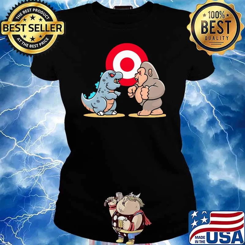 Baby Kong And Baby Godzilla Monster Shirt Ladies tee