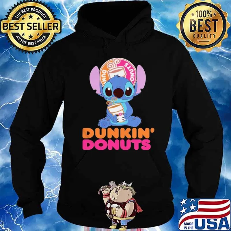 Baby Stitch hug Dunkin Donuts 2021 Hoodie