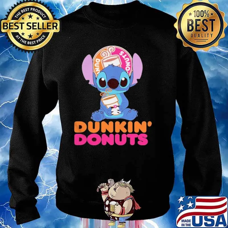 Baby Stitch hug Dunkin Donuts 2021 Sweater
