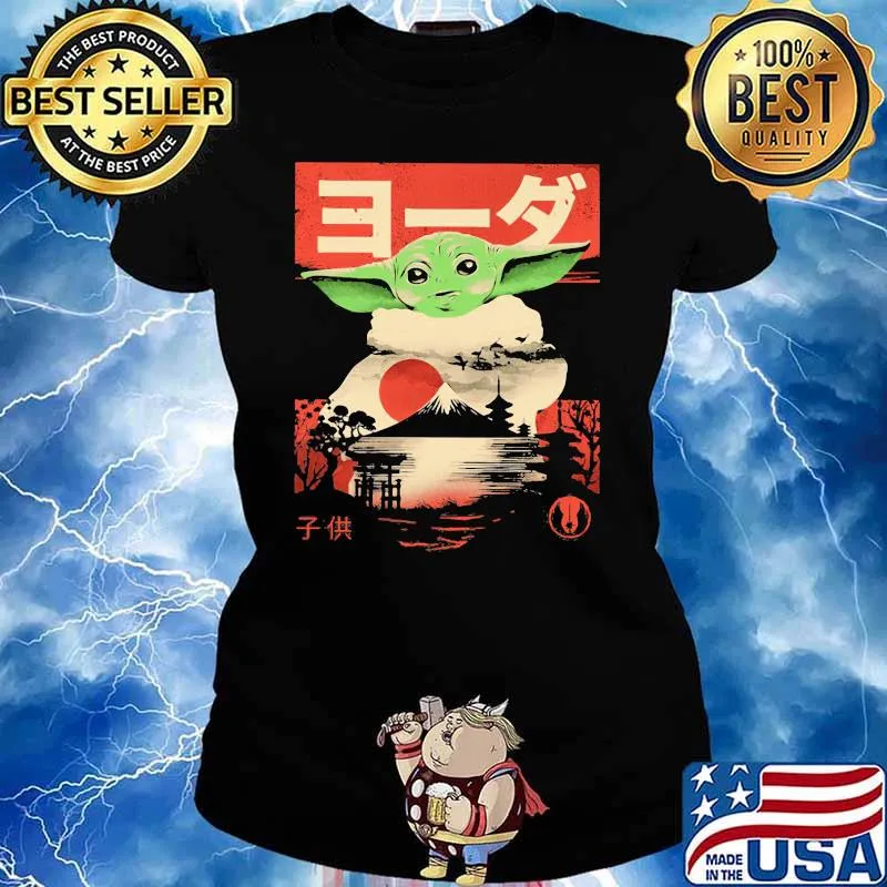 Baby Yoda Blood Moon Star Wars Shirt Ladies tee