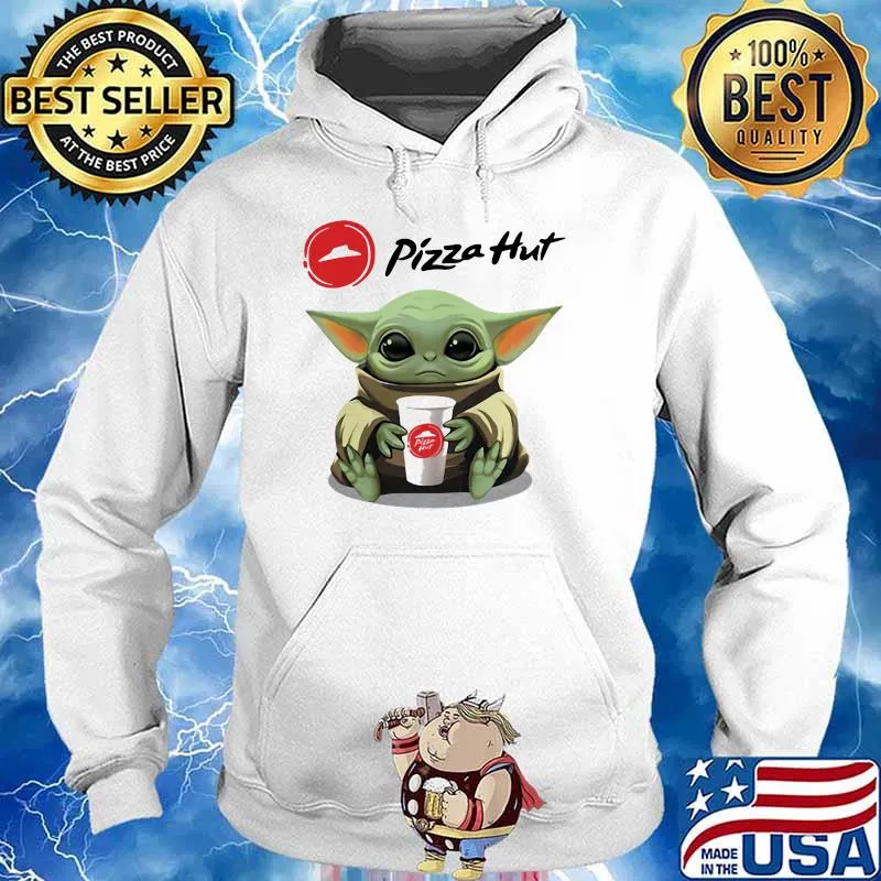 Baby Yoda Holding Pizza Hut Shirt Hoodie