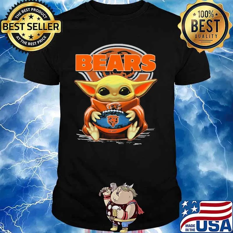 Baby Yoda Hug Ball Team Bears Shirt