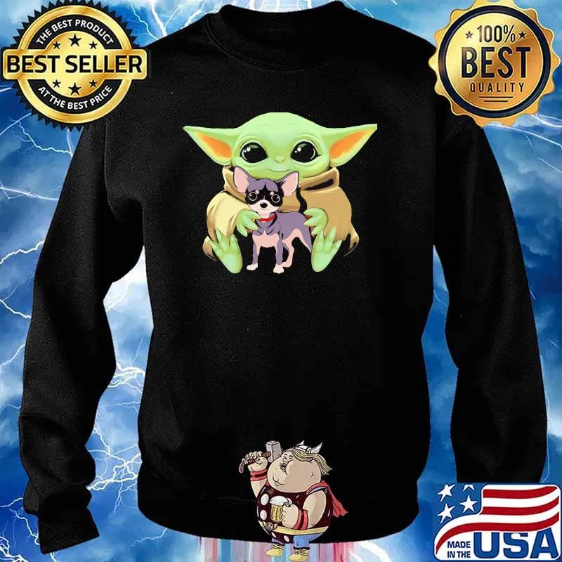 Baby Yoda Hug Chihuahua Dog Shirt Sweater