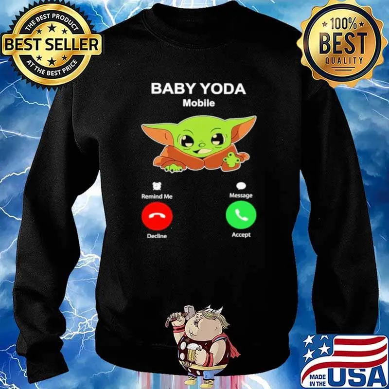 Baby Yoda Mobile decline and accept Sweater