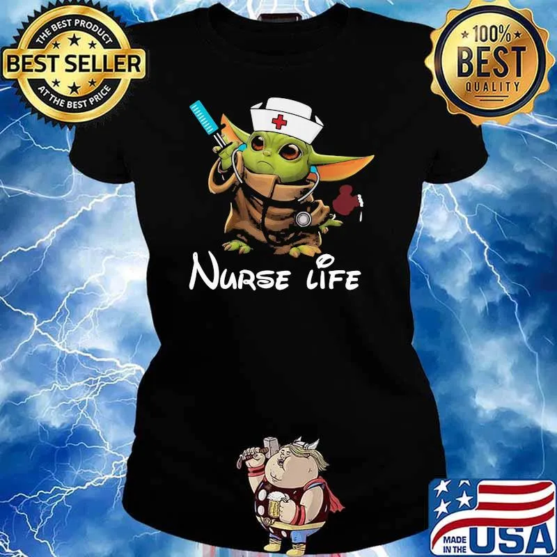 Baby Yoda Nurse Life Disney Shirt Ladies tee