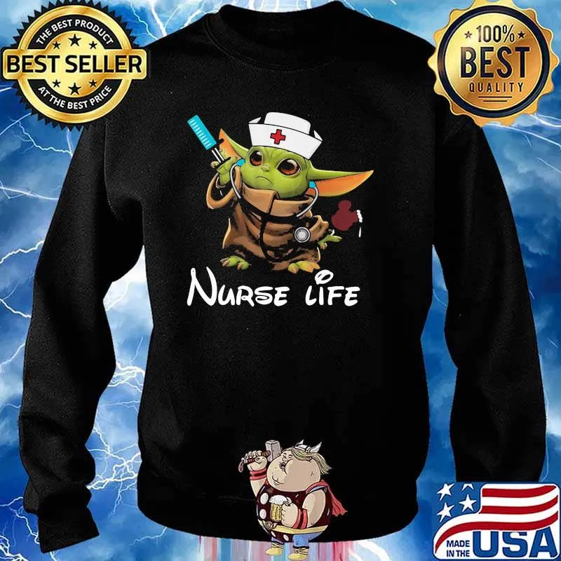 Baby Yoda Nurse Life Disney Shirt Sweater