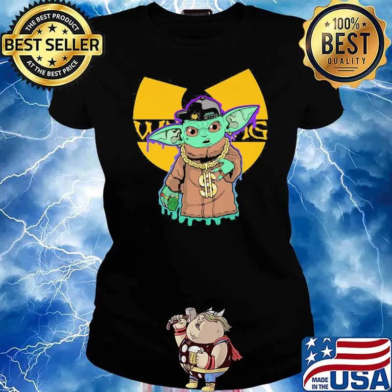 Baby Yoda Wu Tang Clan Logo Shirt Ladies tee