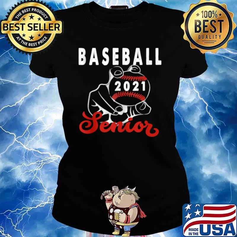 Baseball Senior 2021 Design For Ball Player Graduate Ladies tee