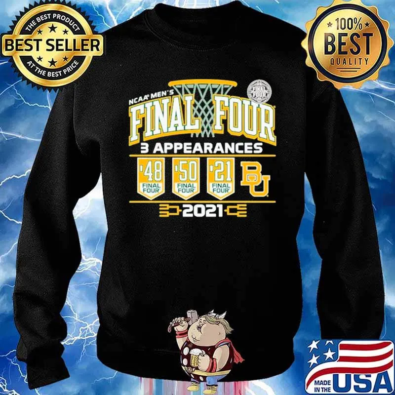 Baylor Bears 2021 NCAA Men’s Basketball Final Four With 3 Appearances 1948 1950 2021 Sweater