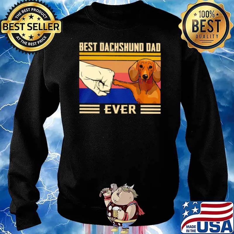 Best Dachshund dad ever vintage Sweater