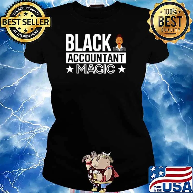 Black Accountant Magic Numbers Tax Season Ladies tee