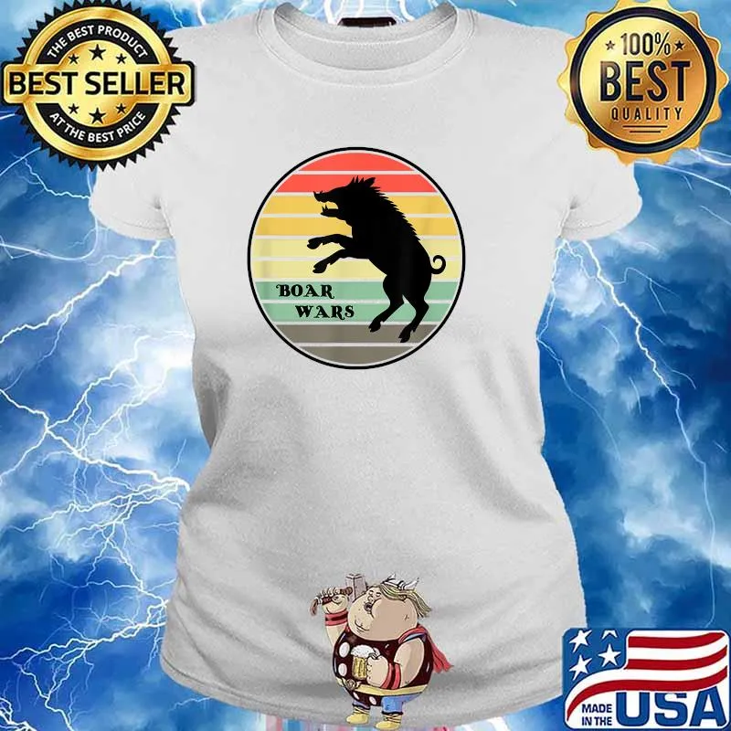 Boar Wars Boise Idaho Pork Cookoff Vintage Shirt Ladies tee