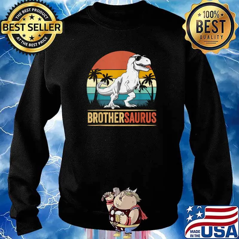 Brothersaurus T Rex Dinosaur Brother Saurus Family Matching vintage Shirt Sweater