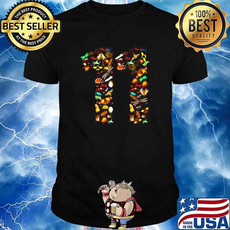 Bugs 11th Birthday Years Old Boy Girl Kid shirt