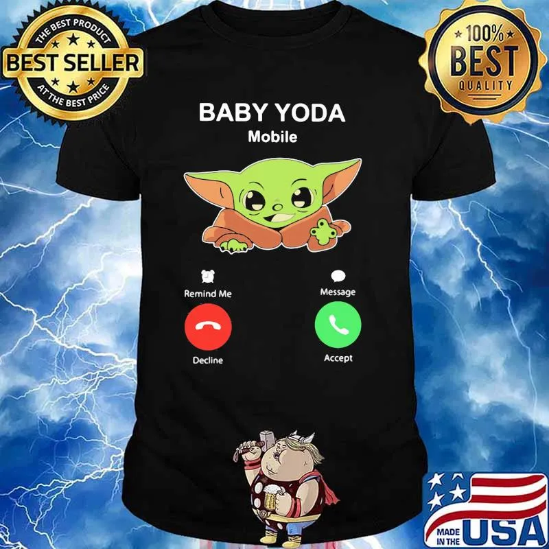 Calling To Baby Yoda Mobile Shirt
