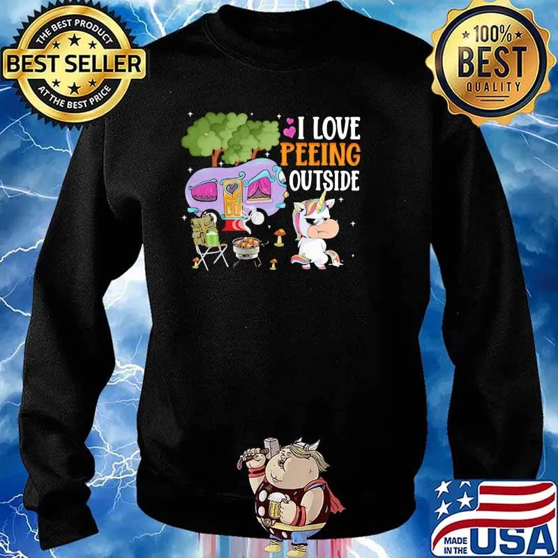 Camping Unicorn I love peeing outside Sweater