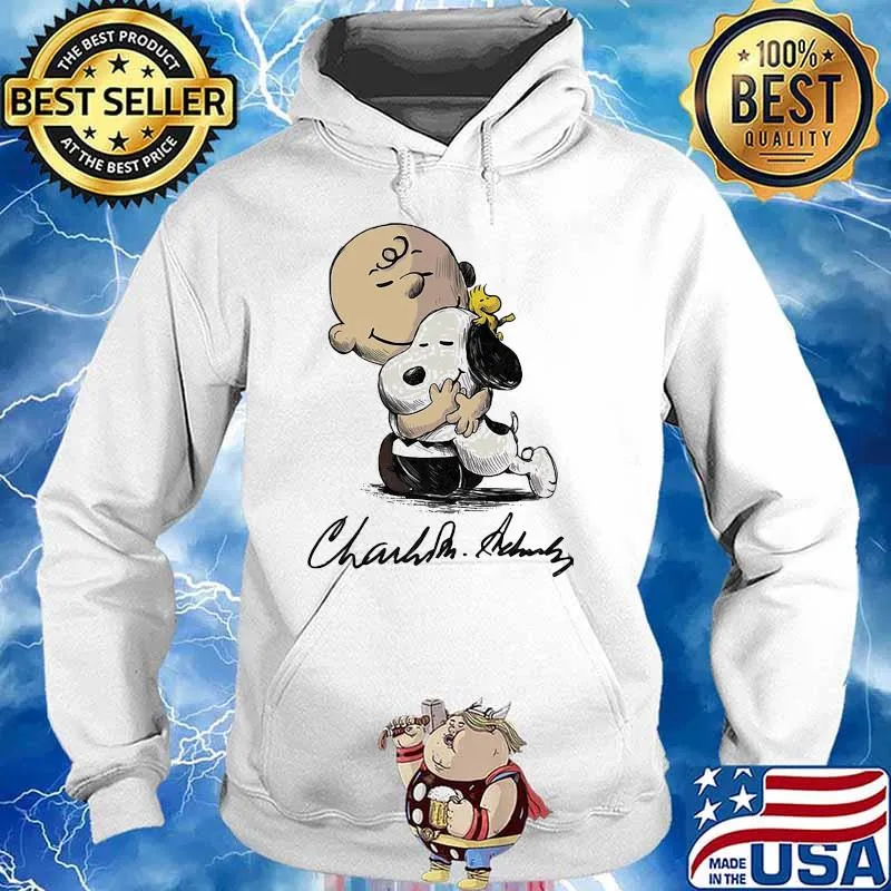 Charlie Hug Snoopy Signature Shirt Hoodie