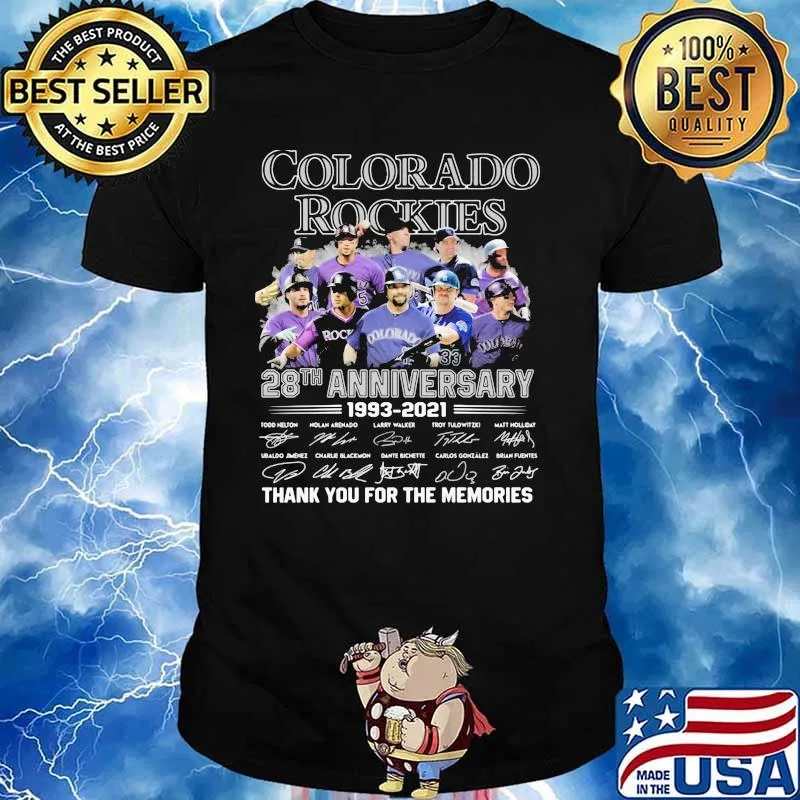 Colorado Rockies 28th Anniversary 1993 2021 Thank You For The Memories Signature Shirt