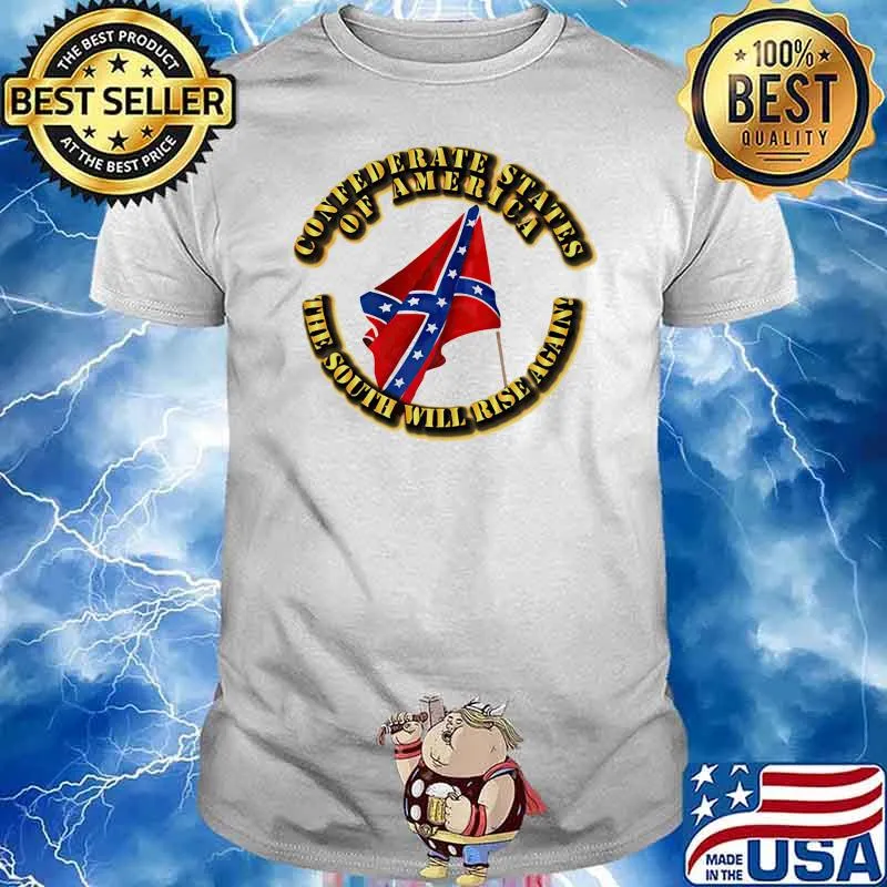 Confederate States Of America The South Will Rise Again Veteran Flag Shirt