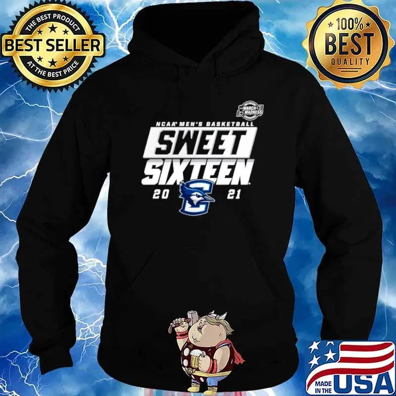 Creighton Bluejays 2021 NCAA Men’s Basketball Tournament March Madness Sweet 16 Bound High Post Hoodie