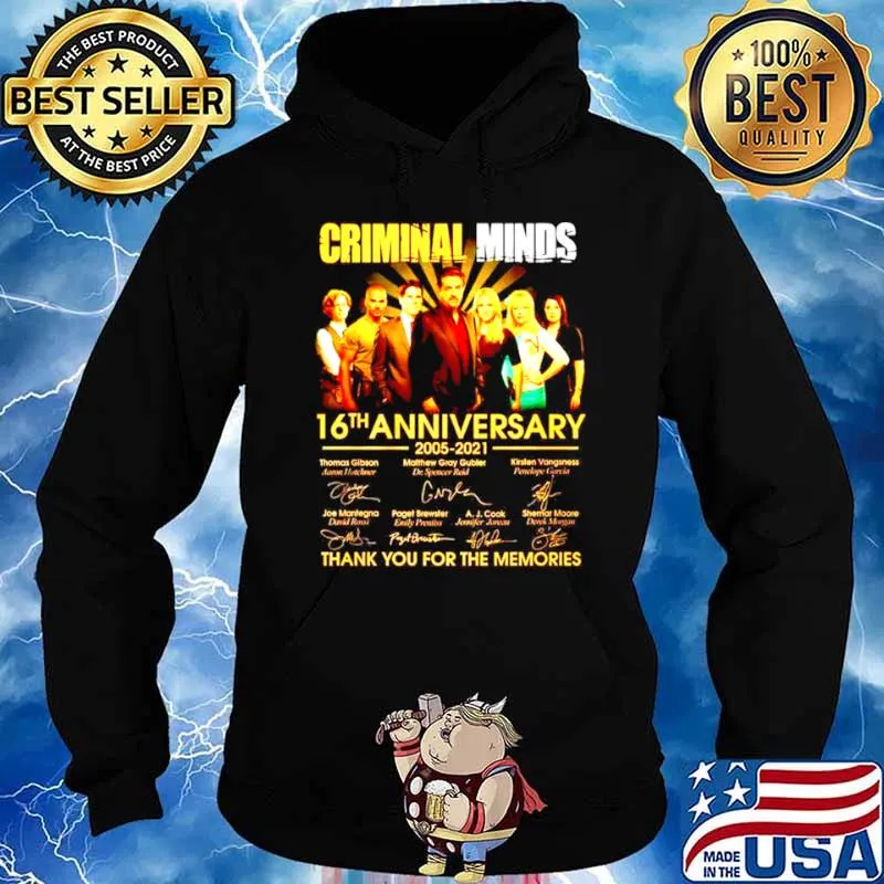 Criminal Minds 16th Anniversary 2005 2021 thank you for the memories Hoodie