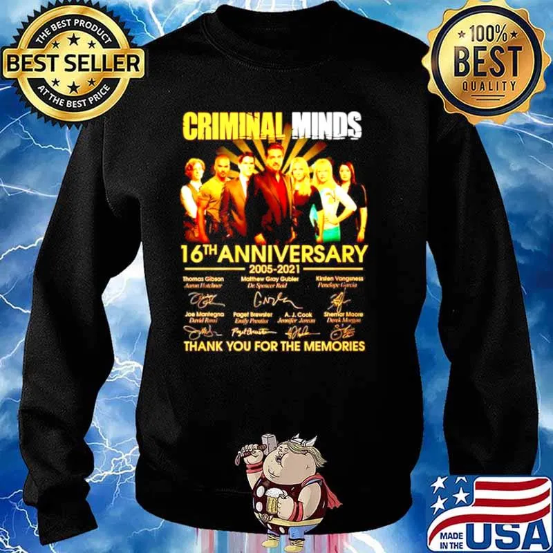 Criminal Minds 16th Anniversary 2005 2021 thank you for the memories Sweater