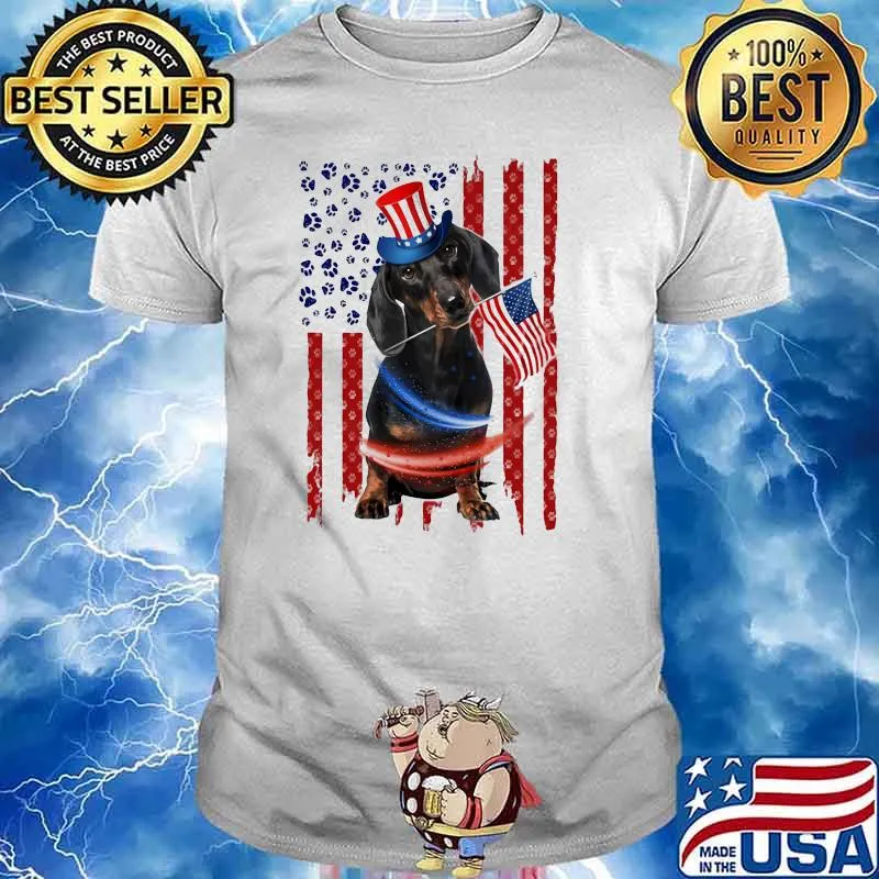 Dachshund Independence Day Flag Shirt