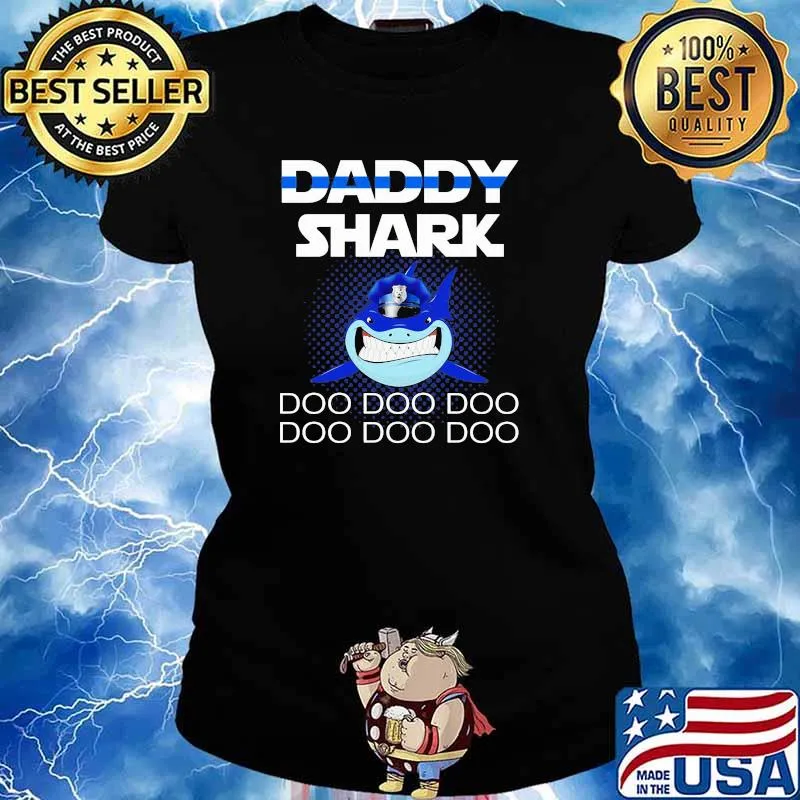 Daddy Shark Doo Doo Doo Shirt Ladies tee