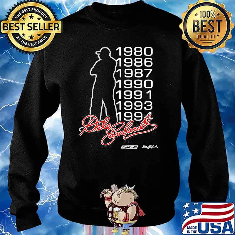 Dale Earnhardt Nascar Racing Signature 1980 1994 Shirt Sweater