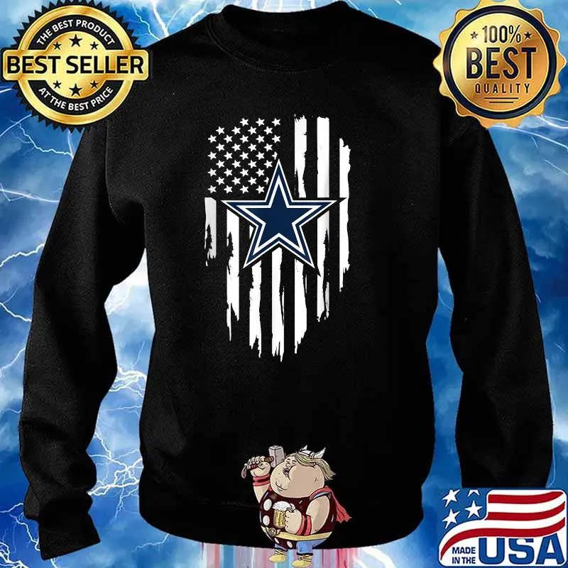 Dallas Fan Football Love CowBoys Best Father's Day American Flag Shirt Sweater