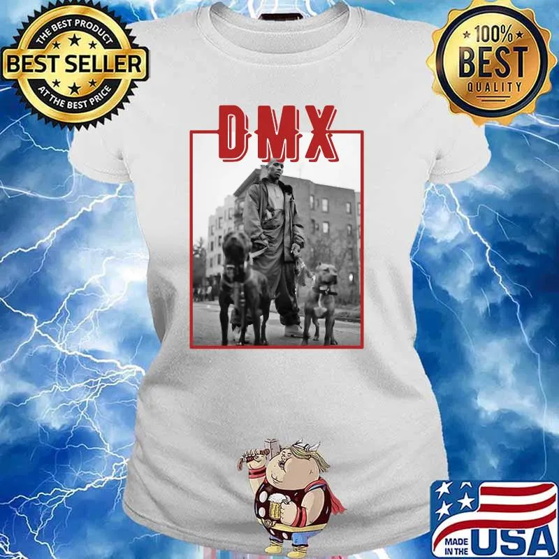 DMX art Red Beware Of Dog Shirt Ladies tee