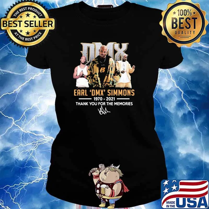 DMX Earls DMX Simmons 1970 2021 Thank You For The Memories Signature Shirt Ladies tee