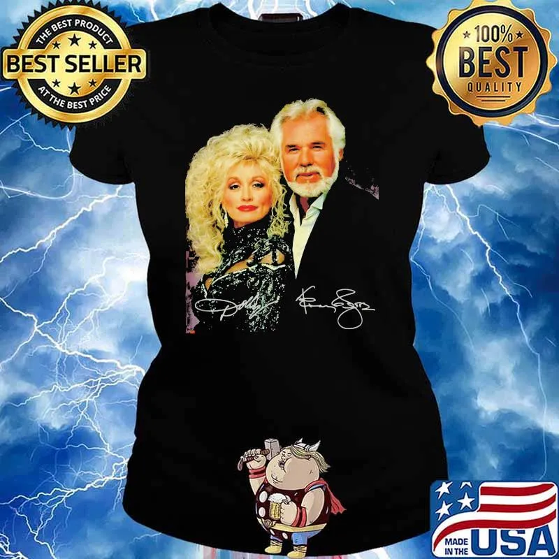 Dolly Parton And Kenny Rogers Signature Shirt Ladies tee