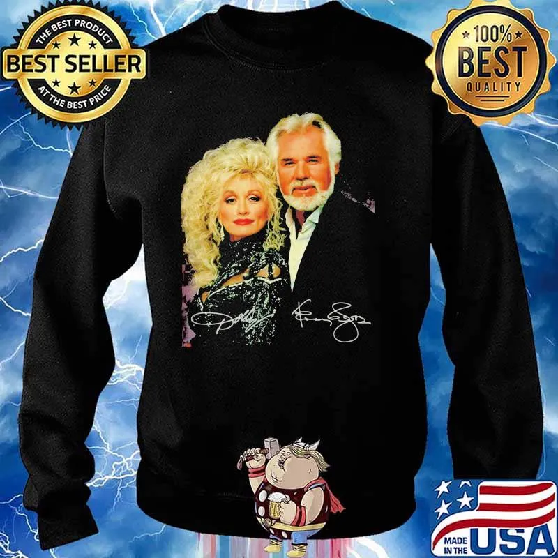 Dolly Parton And Kenny Rogers Signature Shirt Sweater