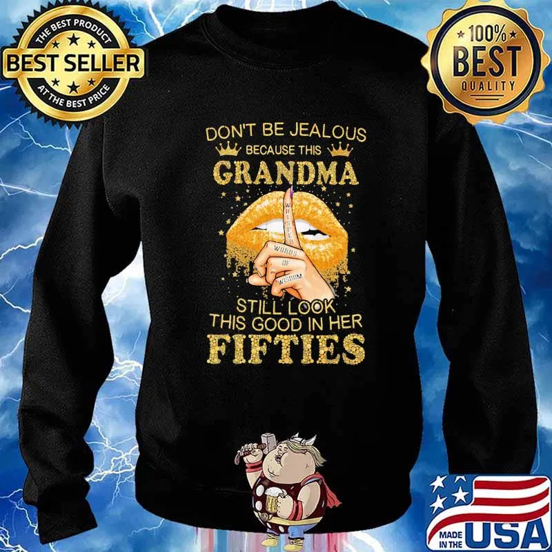 Don't Be Jealous Because This Grandma Still Look This Good In Her Fifties Mouth Shirt Sweater