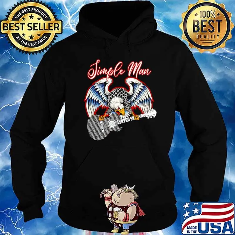 Eagle Lynyrd Skynyrd simple man guitar Hoodie