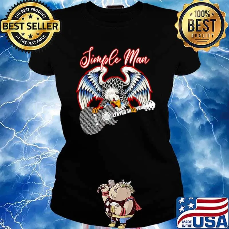 Eagle Lynyrd Skynyrd simple man guitar Ladies tee