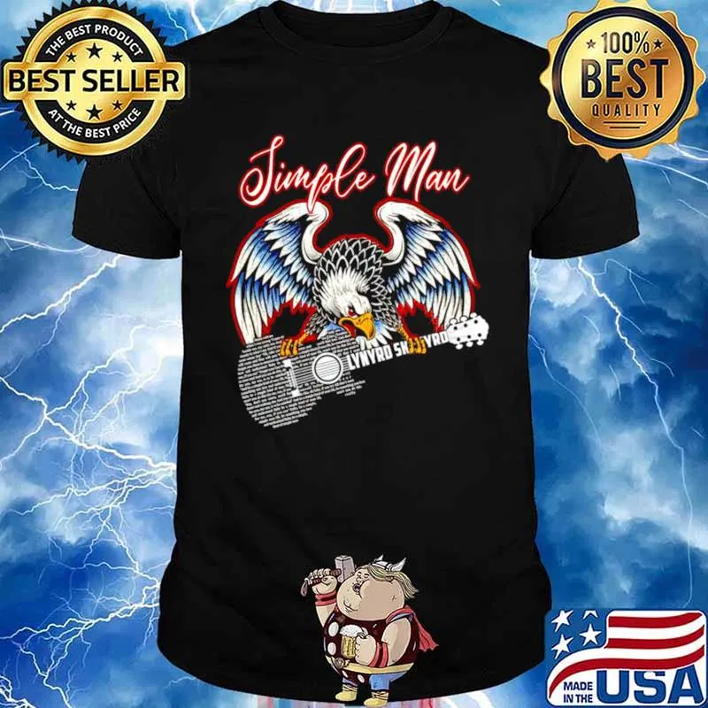 Eagle Lynyrd Skynyrd simple man guitar shirt