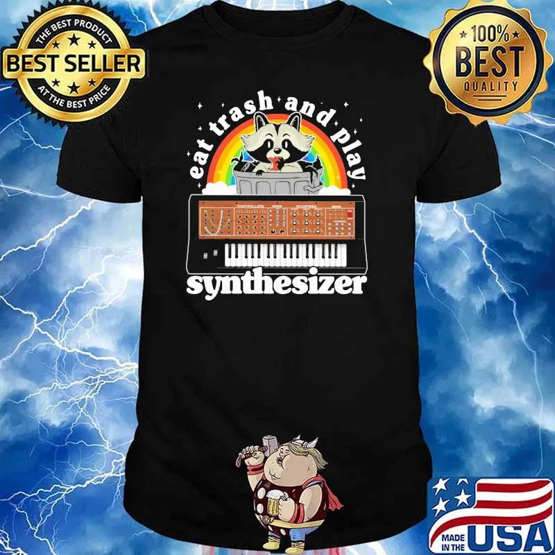 Eat Trash Play Synthesizer Rainbow Shirt