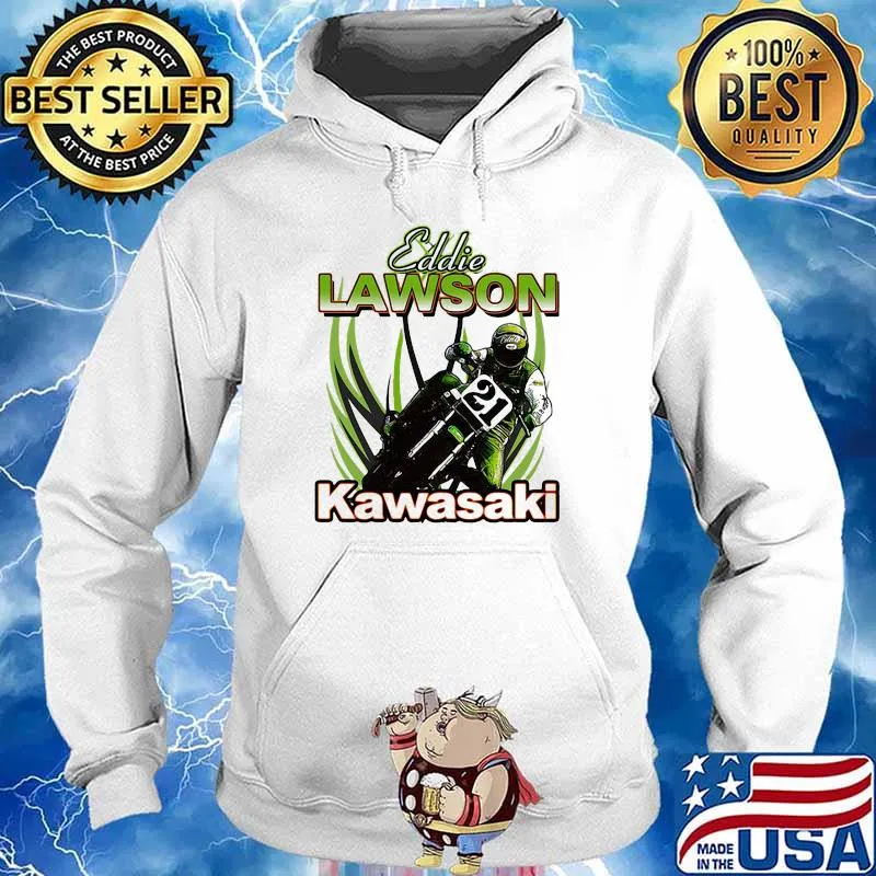 Eddie Lawson Kawasaki King Of The Mountain World Champion Motorcycle Shirt Hoodie