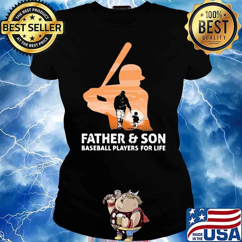 Father And Son Baseball Players For Life Shirt Ladies tee