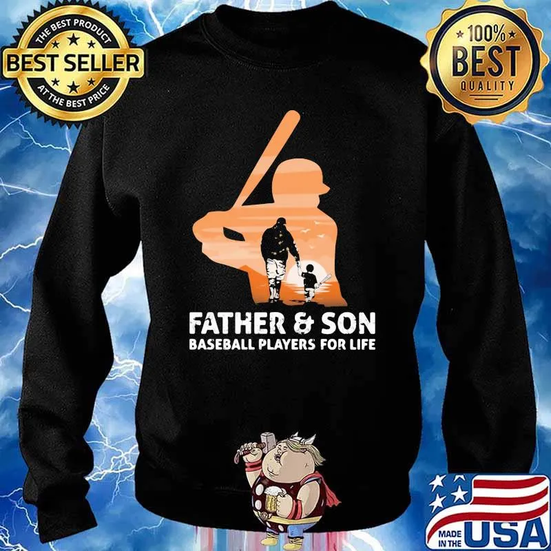 Father And Son Baseball Players For Life Shirt Sweater
