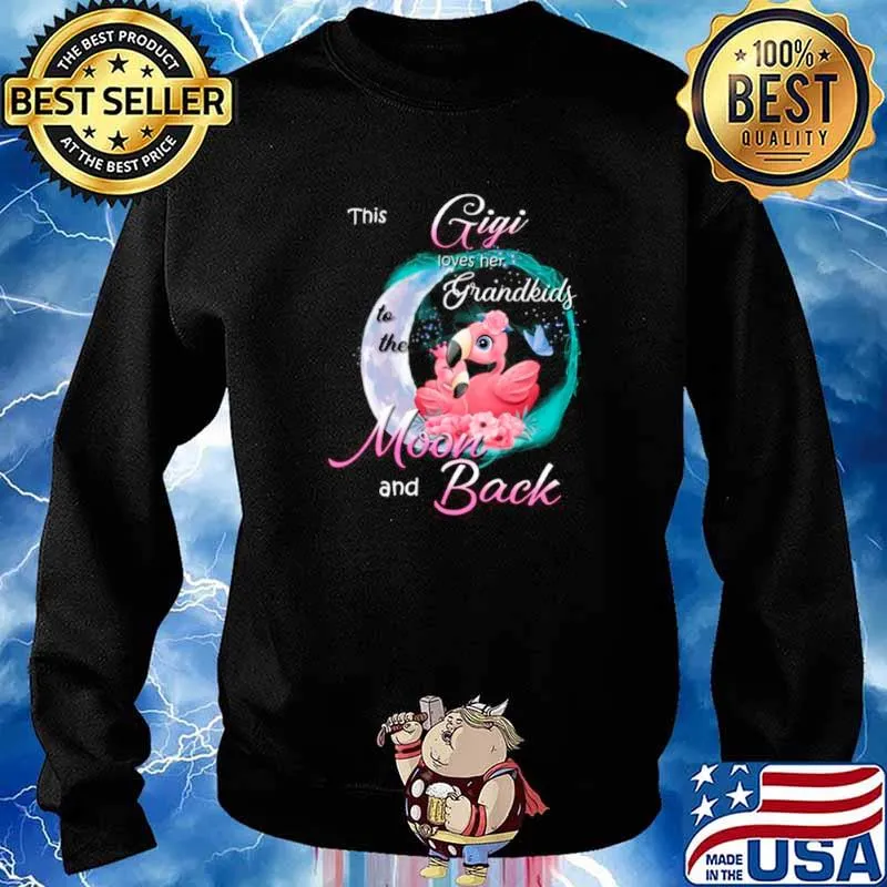 Flamingo This Gigi Loves Her Grandkids To The Moon And Back Sweater
