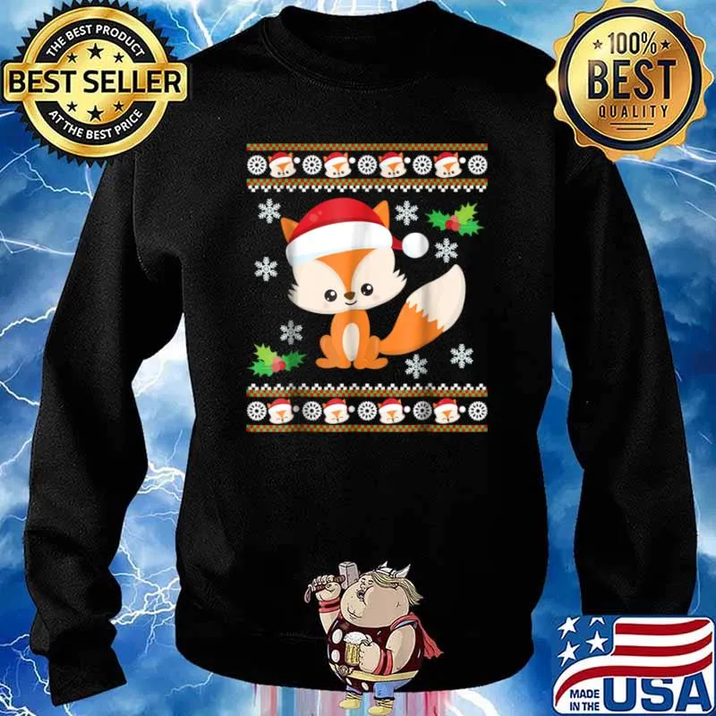 Fox Ugly Christmas Sweater Shirt Sweater