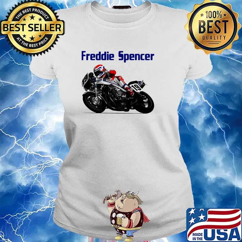 Freddie Spencer World Champion Motorcycle Shirt Ladies tee