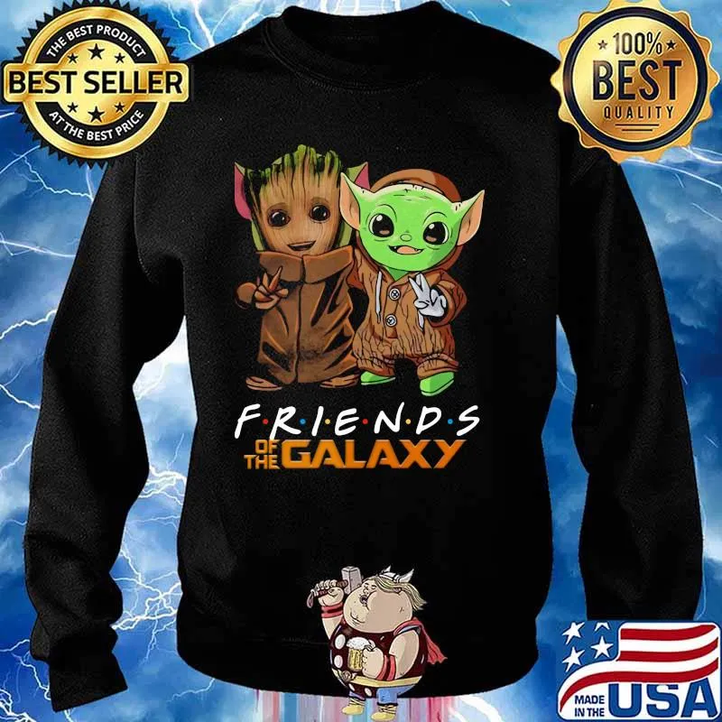 Friends Of The Galaxy Baby Groot And Baby Yoda Shirt Sweater