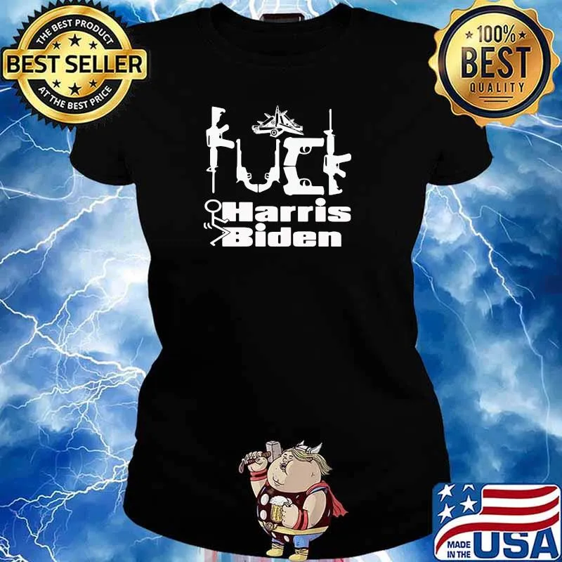Fuck Harris Biden Gun Shirt Ladies tee