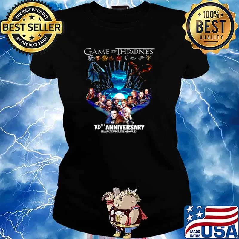 Game Of Thrones 10th anniversary thank you for the memories Ladies tee